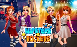 Image Hipsters vs Rockers